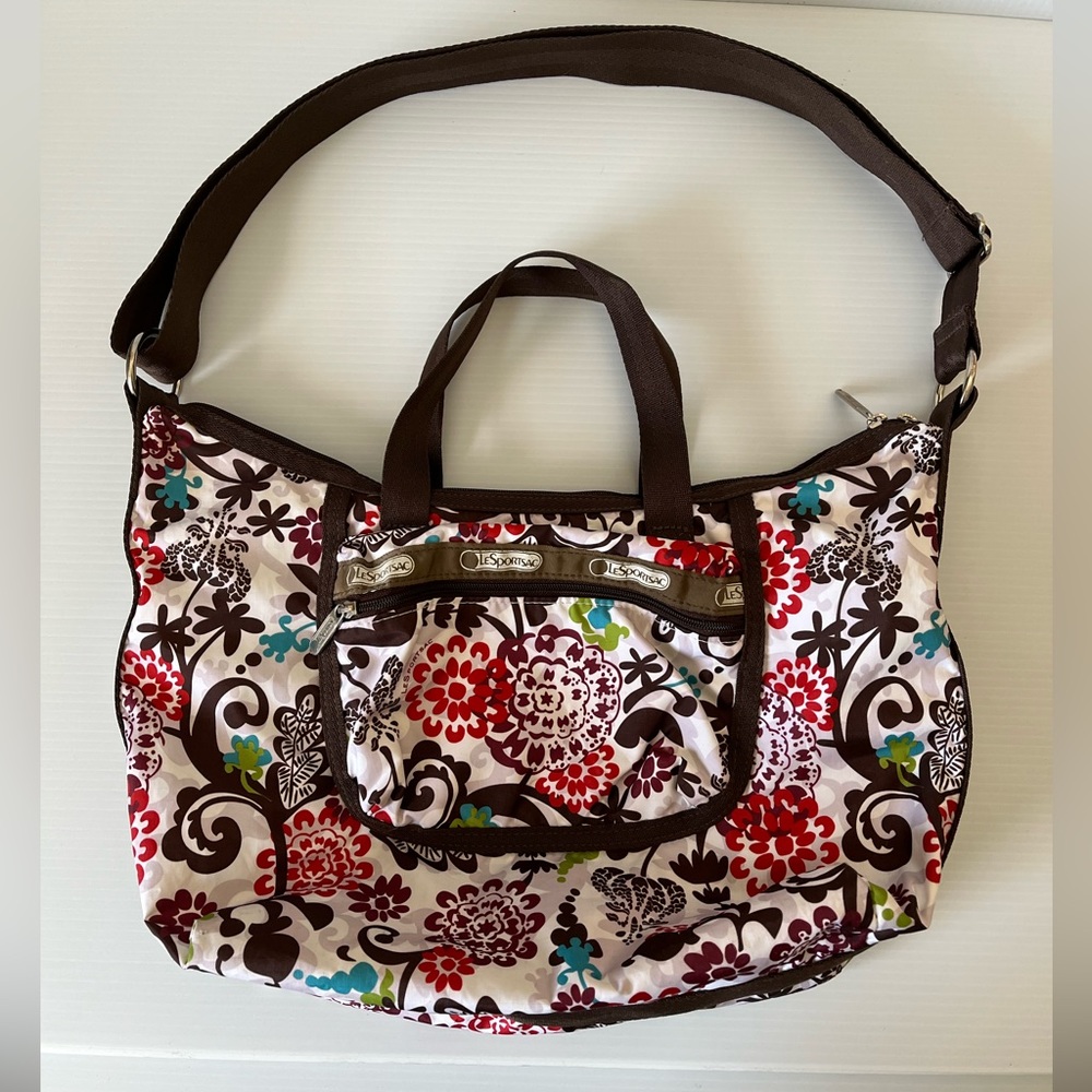 Le Sport Sac Floral Print Crossbody Tote Diaper bag